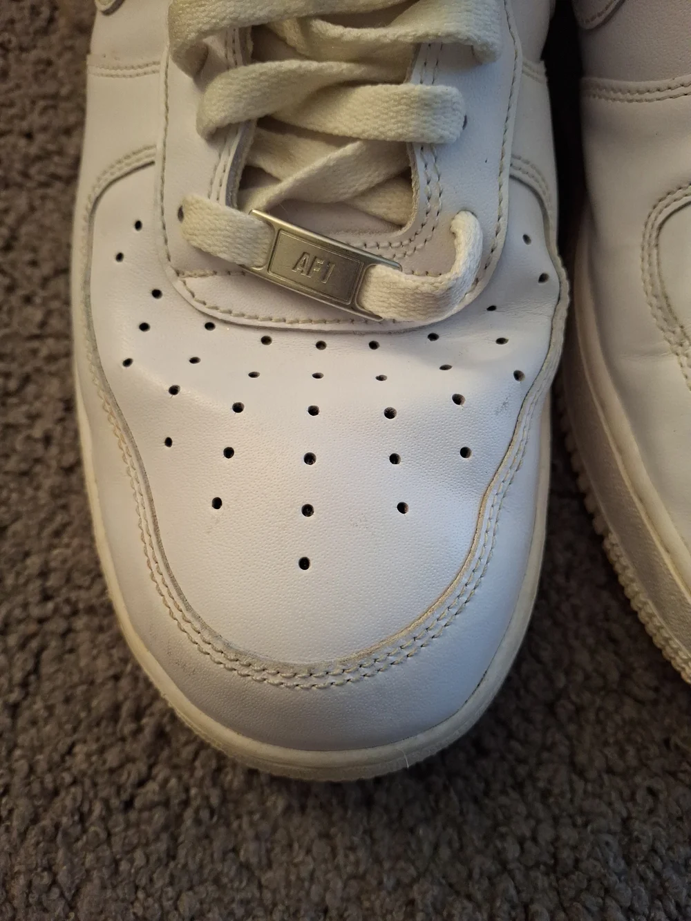 Nike Mens Classic White Air Force 1 Low-Top Sneakers Sz 12